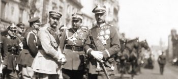 12. Marszałek Józef Piłsudski, gen. Tadeusz Rozwadowski, gen. Kazimierz Sosnkowski, Warszawa 1923
