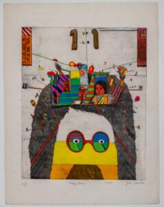 © The Story of Me and My Laughing Twin, 1979. Hand-colored aquaforte print, 25 x 19 in. Photo courtesy of RAFFMA