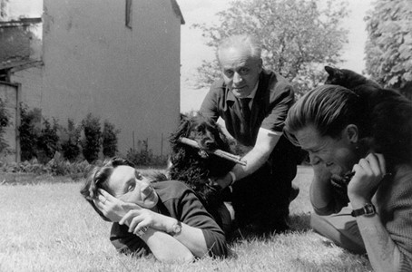 Zofia Hertz, Jerzy Giedroyc et Marek Hłasko, Maisons-Laffitte, 1958, photo: Henryk Giedroyć/Instytut Literacki