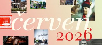 grafika s fotografiemi a nápisem červen 2026